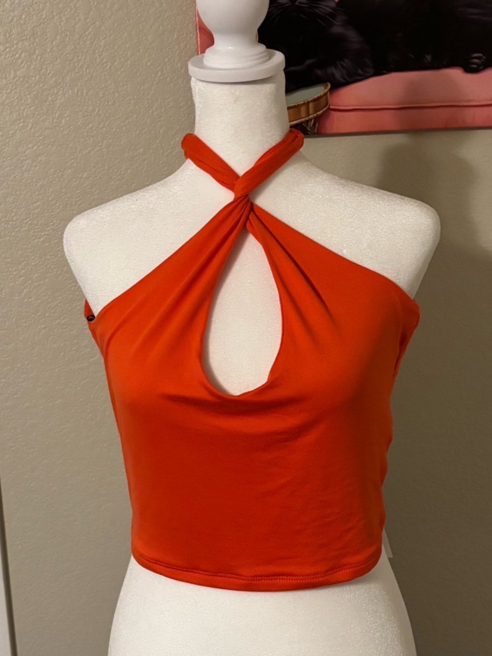 NEW Convertible Halter Keyhole Tie-Back Top